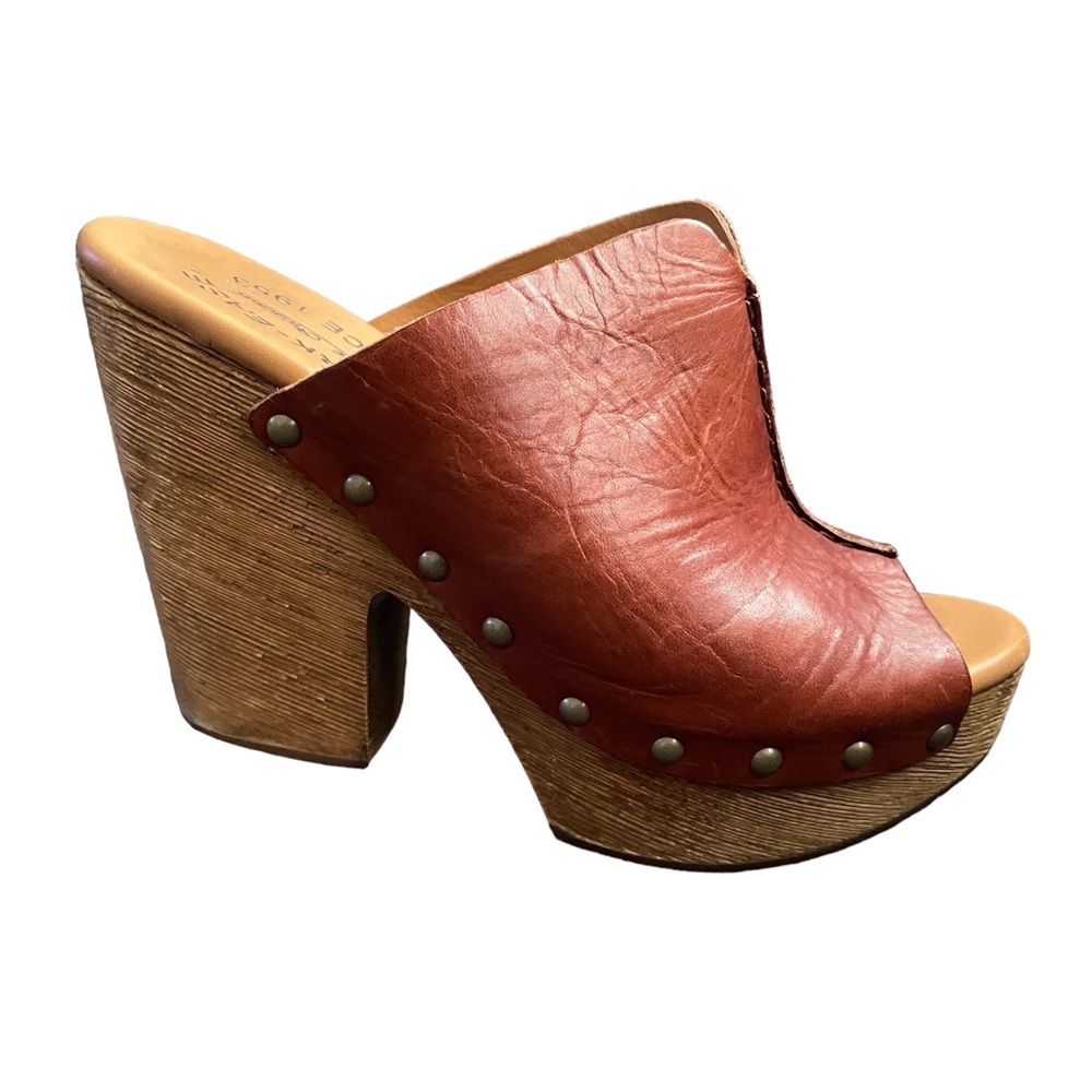 Kork-Ease Deanna Leather Open Toe Heeled Clogs